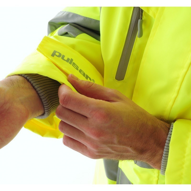 Pulsar Hi Visibility Yellow Padded Storm Coat P187