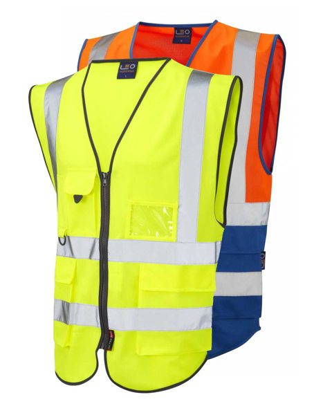 HiVis High Visibility Executive Work/Safety Zip Vest Pocket waistcoat Size S-4XL 