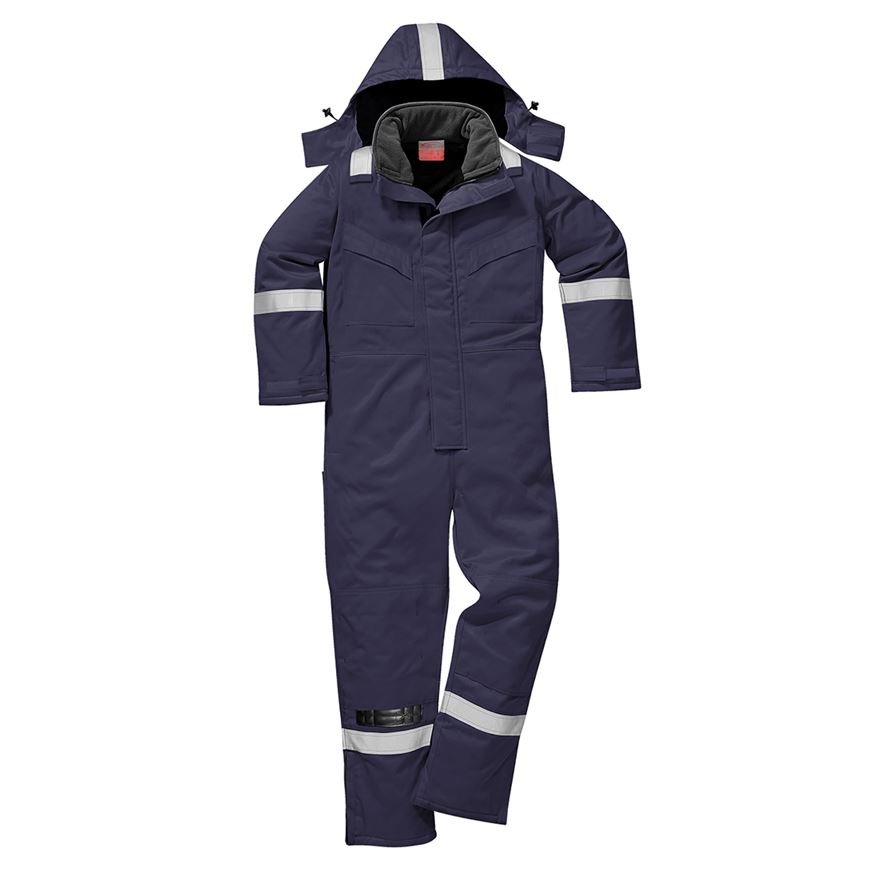 orange fire resistant antistatic winter coverall size S-3XL Portwest FR53 navy 