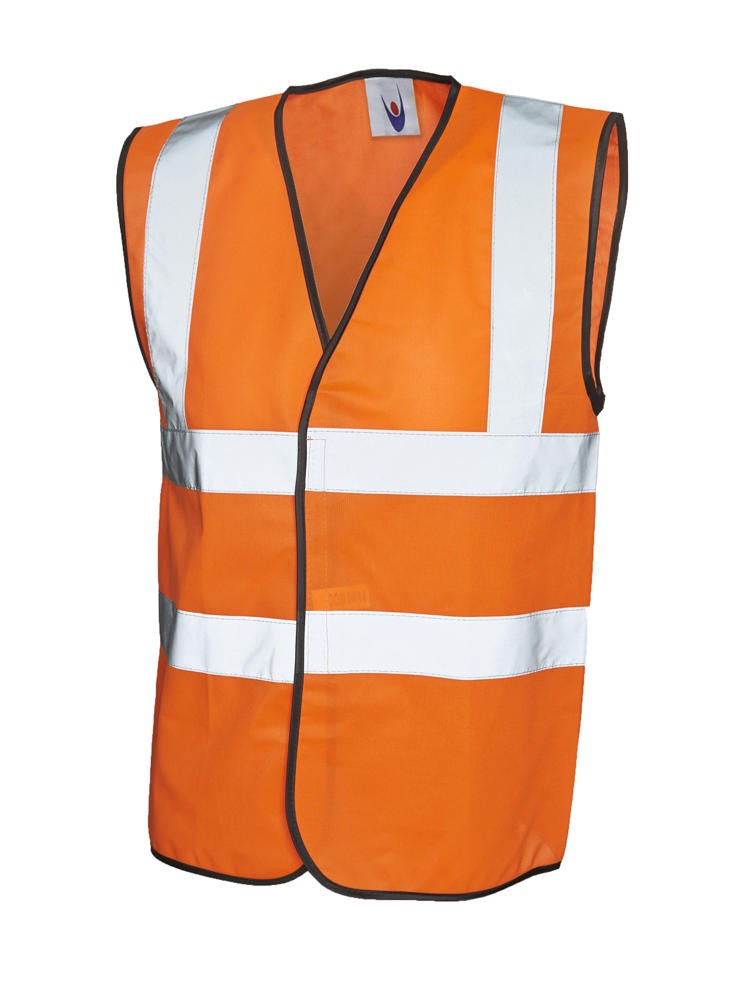 Yellow vest with black piping  PACK of 2 YELLOW/SMALL UC801 Uneek Hi-Viz Vest 