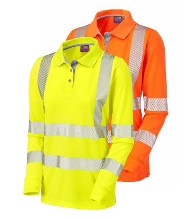 Ladies hi clearance vis polo shirts