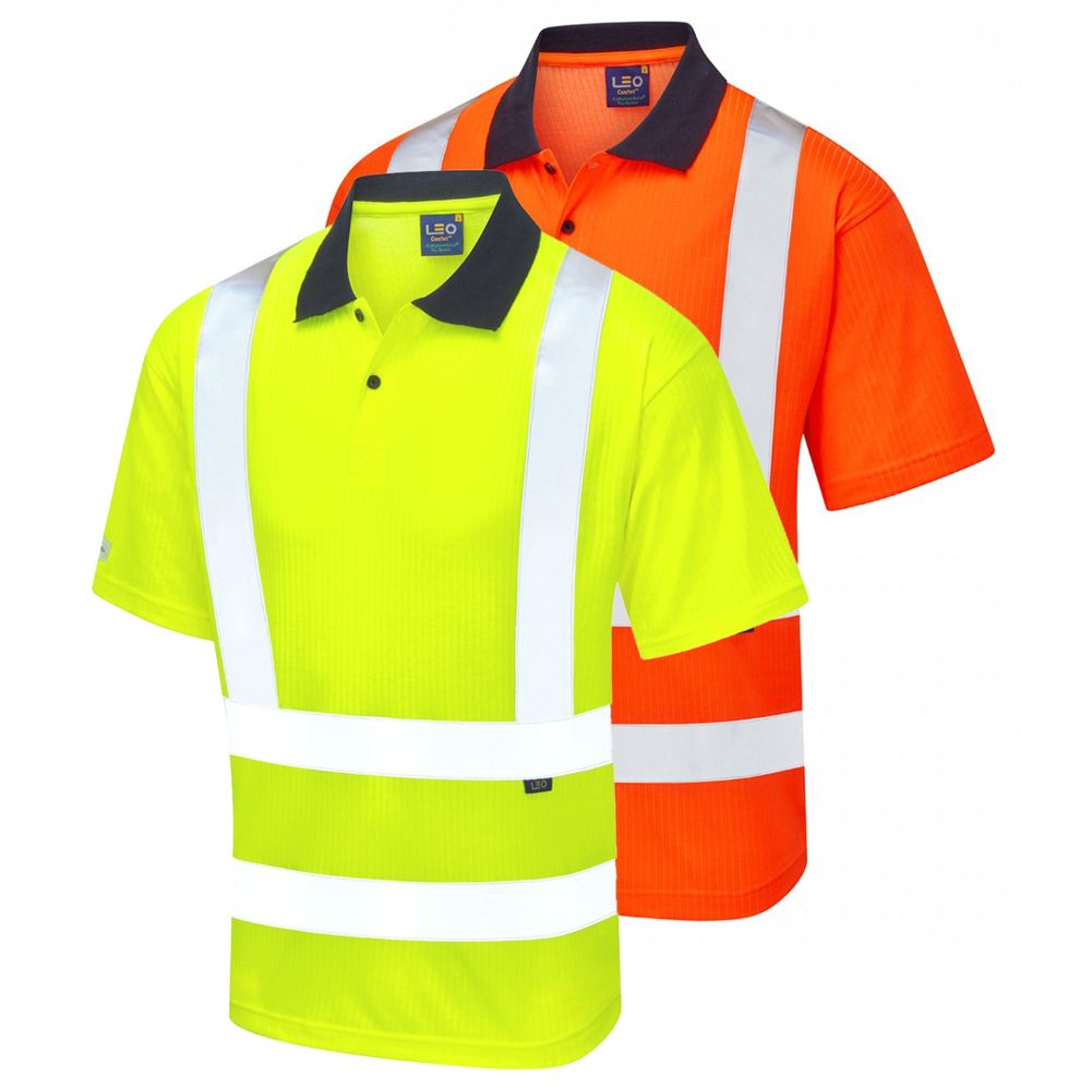 SAFETY / WORKWEAR TOP QUALITY CHEAPEST ON !! HI-VIS POLO SHIRT by LEO 