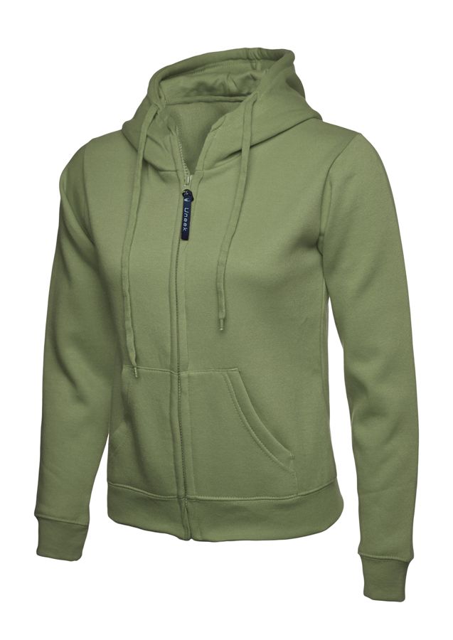 Uneek UC505 Ladies hoodie with embroidered logo
