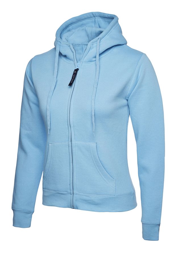 Uneek UC505 Ladies hoodie with embroidered logo