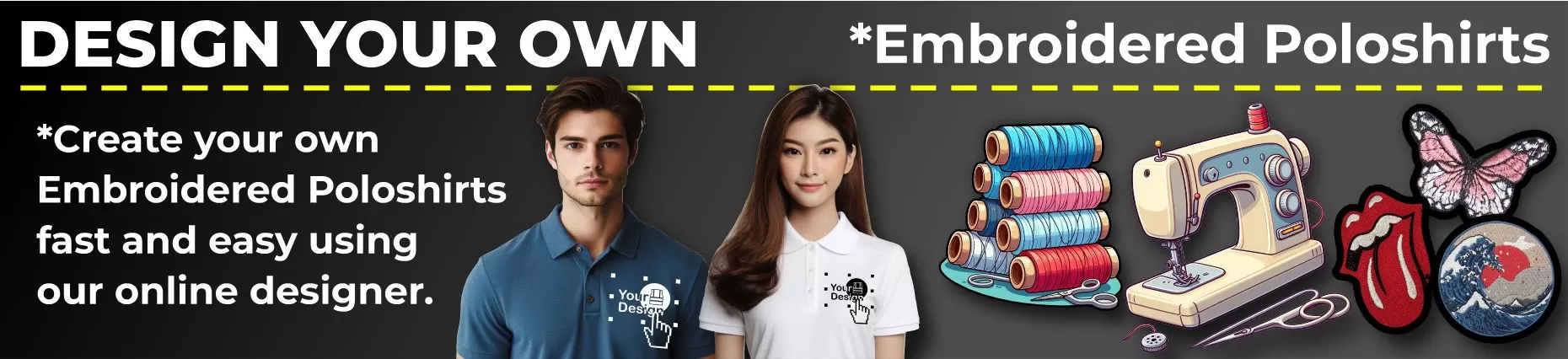 Custom Embroidered Polo Banner