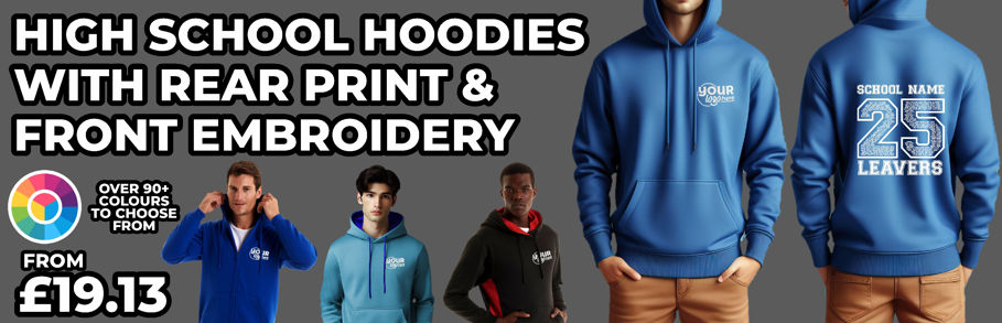 Printed & Embroidered High School Leavers Hoodie