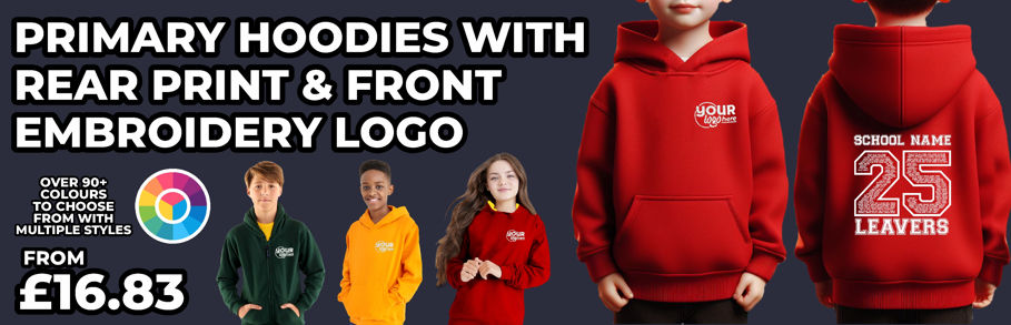 Printed & Embroidered Primary School Leavers Hoodies