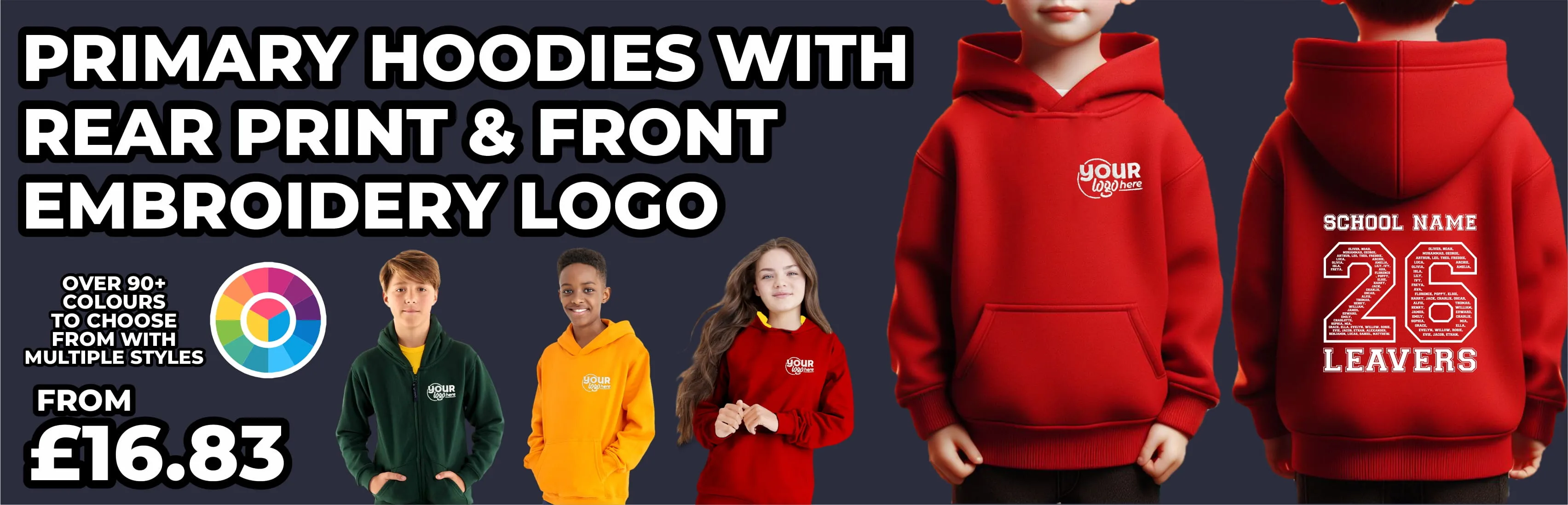 Printed & Embroidered Primary School Leavers Hoodies