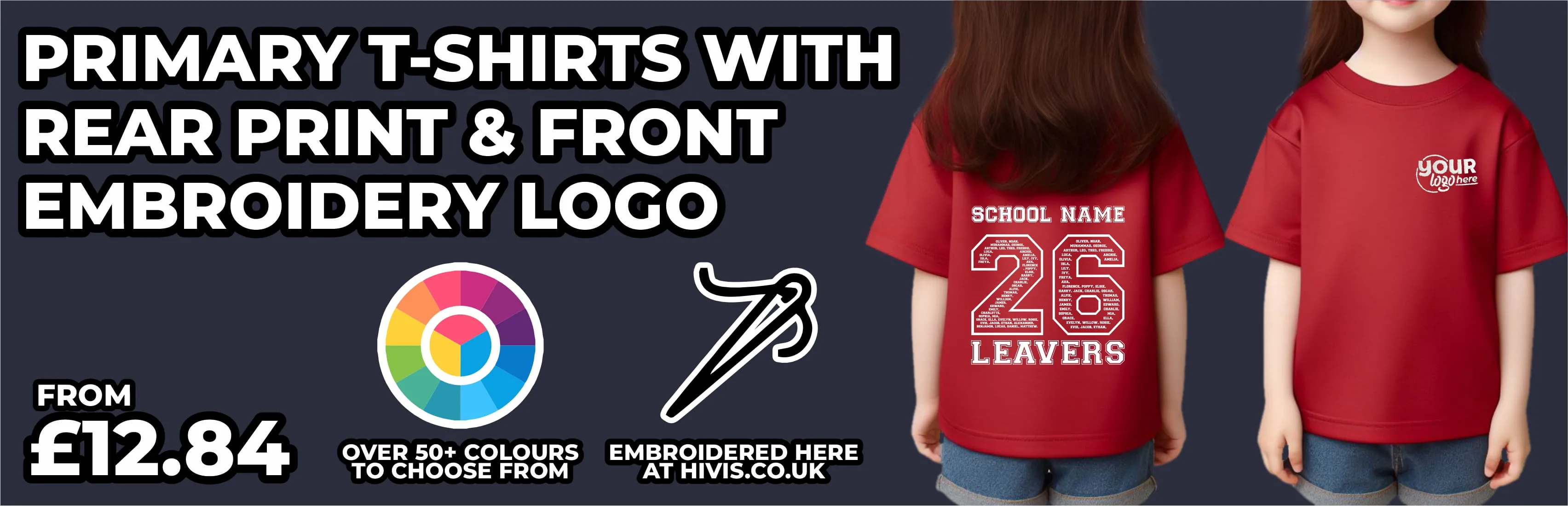 Printed & Embroidered Primary School Leavers T-Shirts