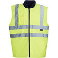 Yellow Hi Vis Reversible Bodywarmer Blackrock 80005