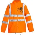 Custom Embroidered Orange Hi Vis Fleece Jacket HVFLE