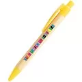 Custom printed Bamboo Pen With Yellow Nib & Clip