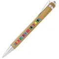 Custom printed Bamboo Pen With Metal Tip & Clip
