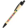 Custom printed Bamboo Pen With Black Nib & Clip