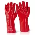 PVC Open Cuff Red Gauntlet Glove 14" PCVG14 PVC Open Cuff Red Gauntlet Glove 14" PCVG14