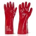 Chemical Red PVC Gauntlet 16 inch long PVCG Chemical Red PVC Gauntlet 16 inch long PVCG