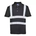 Black Hi Vis Polo shirt Portwest F477
