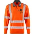 Long Sleeve Orange Hi Vis Poloshirt Leo EcoViz P13