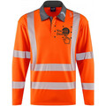 Long Sleeve Orange Hi Vis Poloshirt Leo EcoViz P13