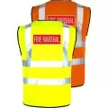 Fire Marshal Red & Silver Hi Vis Vest Fire Marshal Red & Silver Hi Vis Vest