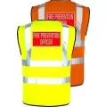Red and Silver Fire Prevention Officer Hi Vis Vest