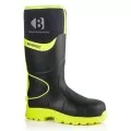 Buckbootz Black and Yellow Hi Vis Wellington BBZ8000