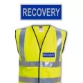 Hi Vis Vest With Blue And Silver Recovery Print
