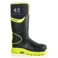Buckbootz Black and Yellow Hi Vis Wellington BBZ8000