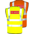 Red and Silver Fire Warden Hi Vis Vest