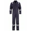 Navy Coverall with hi vis stripes