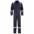 Navy Coverall with hi vis stripes