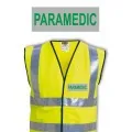 Hi Vis Vest With Green And Silver Paramedic Print