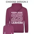 Leavers Hoodie with students names printed to rear in the number of the year, "Design 2"