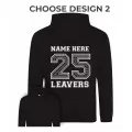 Kids Leavers Hoodie with students names printed to rear in the number of the year, "Design 2"