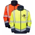 Personalised Hi Vis Softshell Jacket Leo EcoViz Product Image