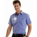 UC714 Men's Tailored Fit Short Sleeve Poplin Shirt Product Image