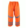 Orange Waterproof Rail Overtrousers with Pockets