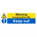 Construction site keep out sign