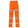 Orange  Hi Vis Combat Trousers with 3 hi vis stripes on legs
