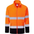 ES251 Essential Hi-Vis Contrast Fleece Ora/Navy Front