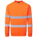 ES303 Essential Hi-Vis Sweatshirt Orange Front