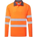 ES277 Essential Long Sleeve Hivis Polo Orange Front
