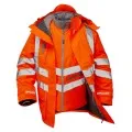 Pulsar 4 in 1 Interactive Orange Hi Vis Coat PR315