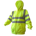 Hi Vis Zipped Hooded Sweatshirt