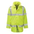 Custom Printed Hi Vis Jacket Coat Yellow