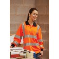 Hi vis long sleeved polo shirt