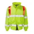 Hi Vis Bomber Bomber Jacket with red Braces