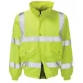 Personalised Hi Vis Bomber Jacket in Yellow Personalised Hi Vis Bomber Jacket in Yellow