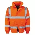 Custom Printed Orange Hi Vis Bomber Jacket Custom Printed Orange Hi Vis Bomber Jacket