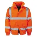 Custom Printed Orange Hi Vis Bomber Jacket